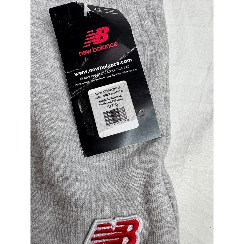 NWT Kids New Balance Grey Heather Sweat Shorts Size S 7/8 Athletic Casual